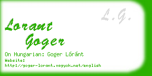 lorant goger business card